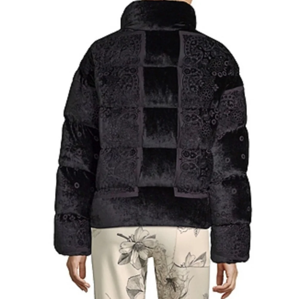 Moncler Labbe Giubbotto Velvet Quilted Puffer Jacket Size 5 NWT - Picture 4 of 5